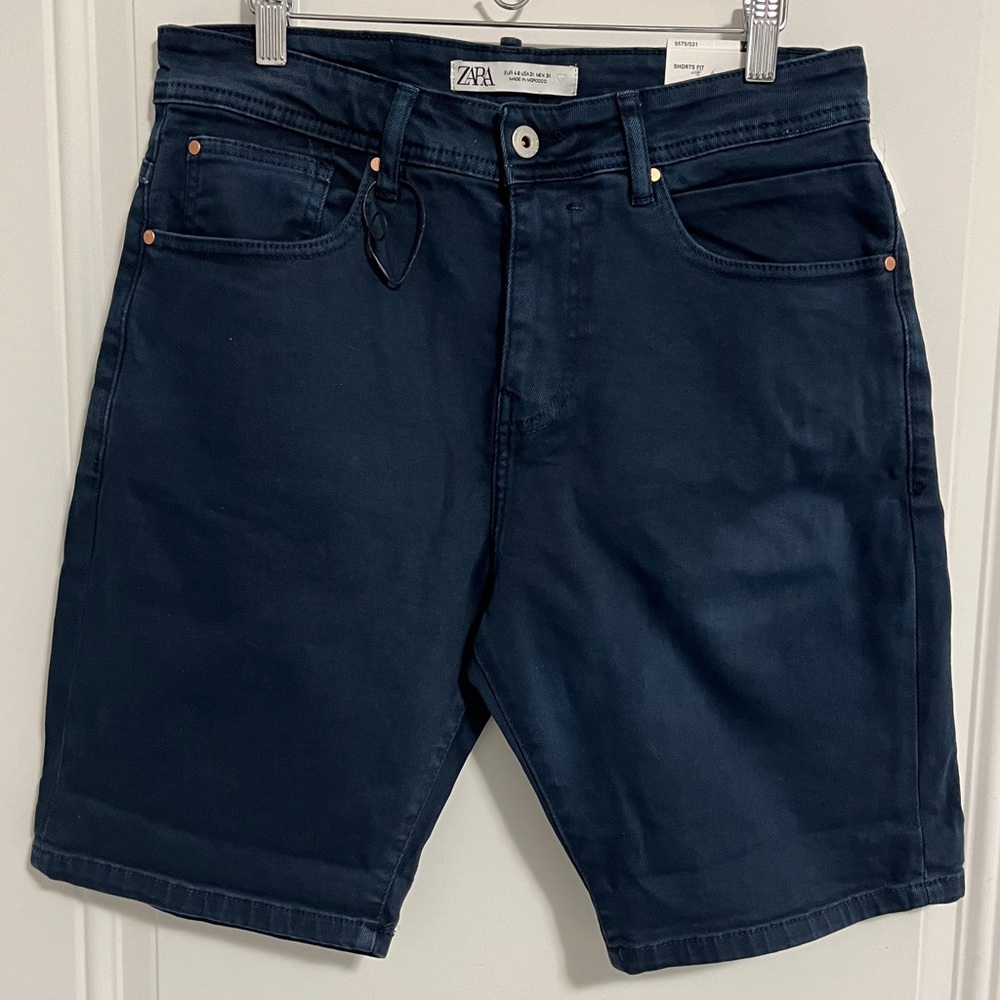 NWT - Zara Women’s High Waist Denim Bermuda Short - Size 31